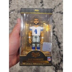 Funko Gold Dallas Cowboys Dak Prescott 5" Premium Figure Home Jersey